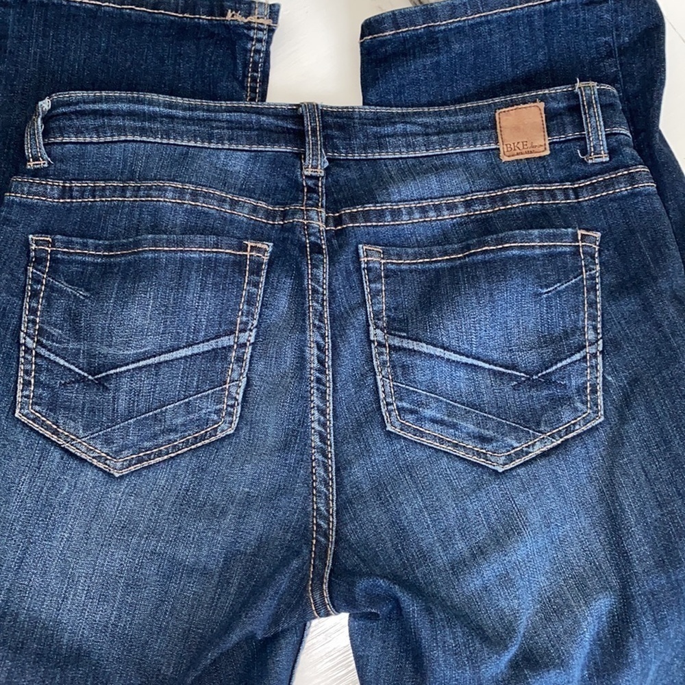 ❌SOLD❌BKE Payton Bootcut BUCKLE Jeans Mid-Rise Dark Wash Stretch Denim 27x33 - Picture 14 of 16